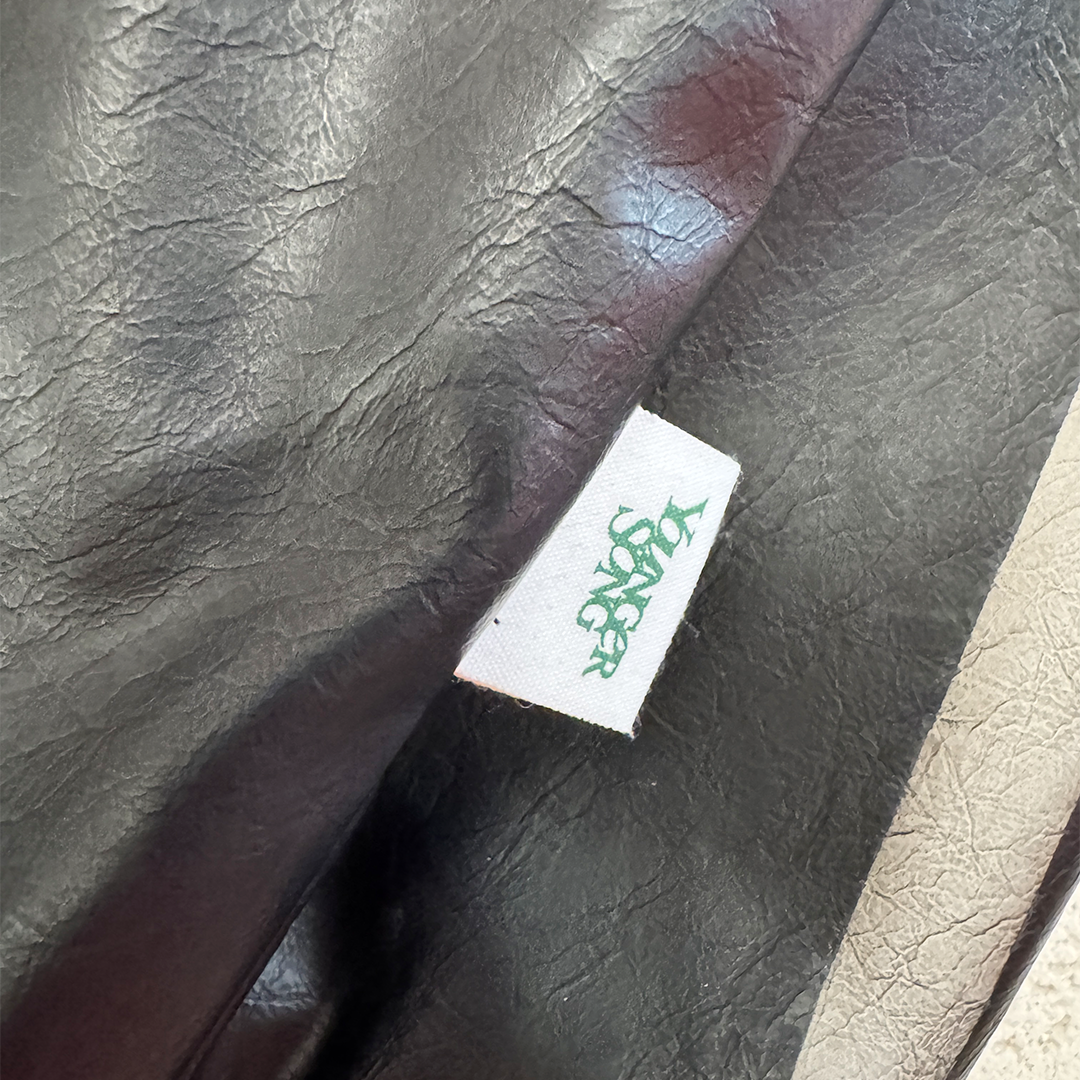 Younger Song Faux Leather Striped Black Jacket (M)