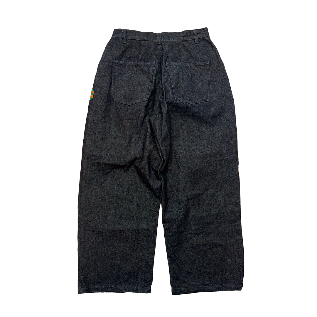 Younger Song All-Over Patch Black Pants (S)