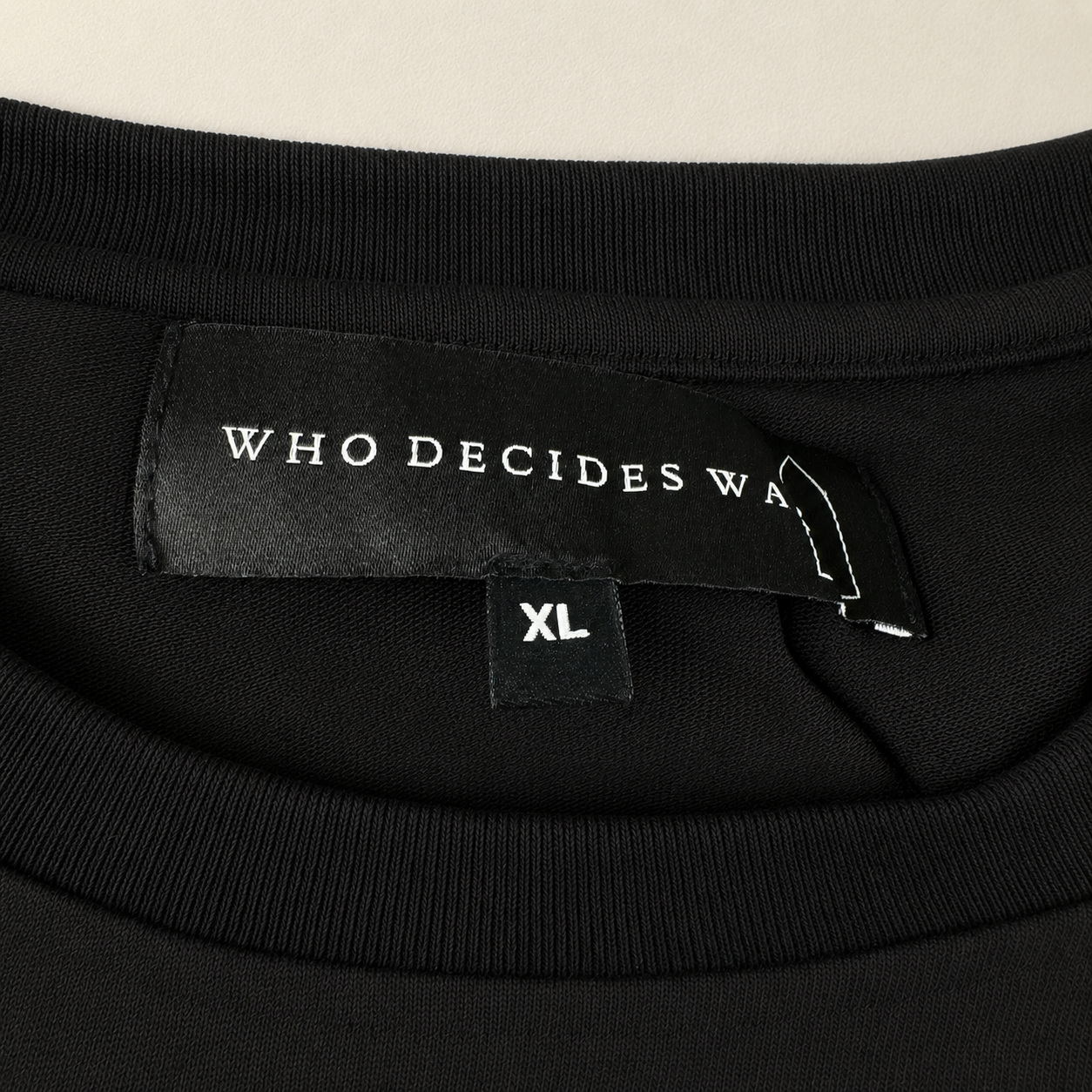 Who Decides War Crimpled Black Tee (XL)