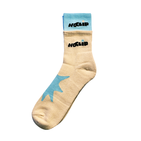 Double Layered Socks - Baby Blue & Desert
